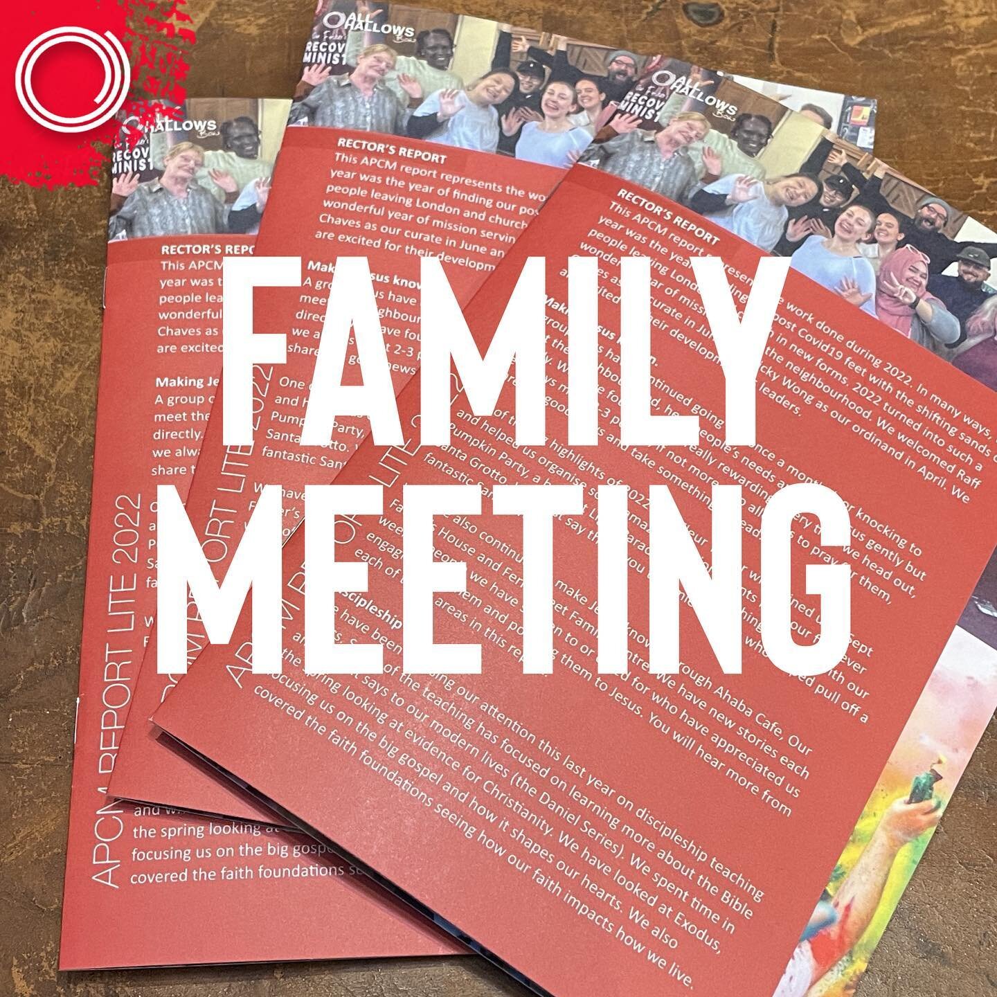 Don&rsquo;t forget the yearly family meeting is this Sunday after the morning service. We will follow it up with hot soup lunch together. We will have a great time hearing what&rsquo;s happened in the last year. How God has provided and what we have 