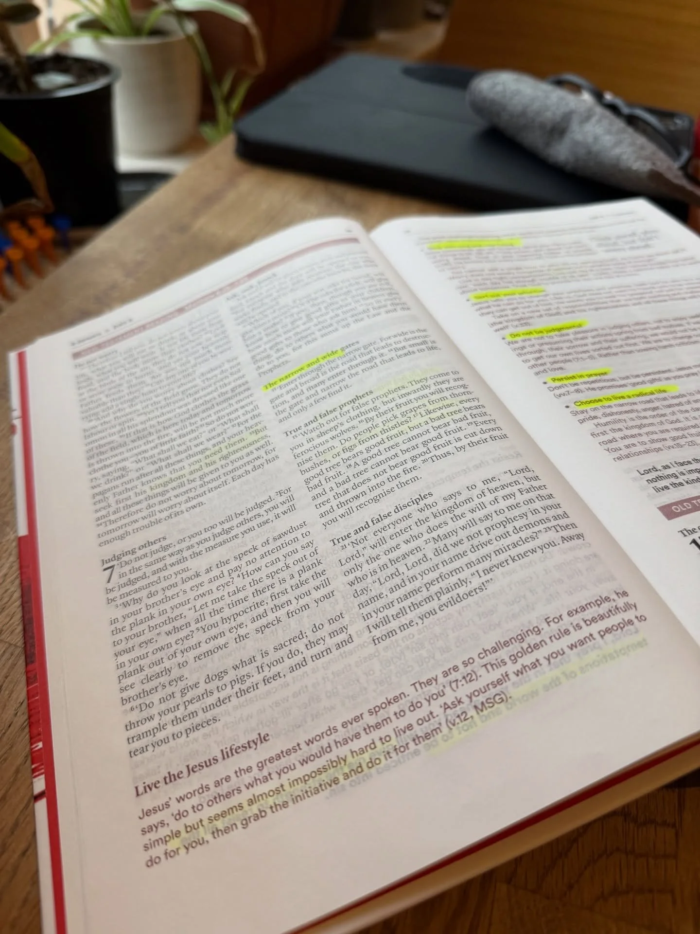 Narrow way. Today&rsquo;s Bible in one year is a challenge. It&rsquo;s so easy to walk the way of the world, wide and open where anything goes. But Jesus calls us to walk a more difficult path. A path that is narrow but also a path full of grace. #in