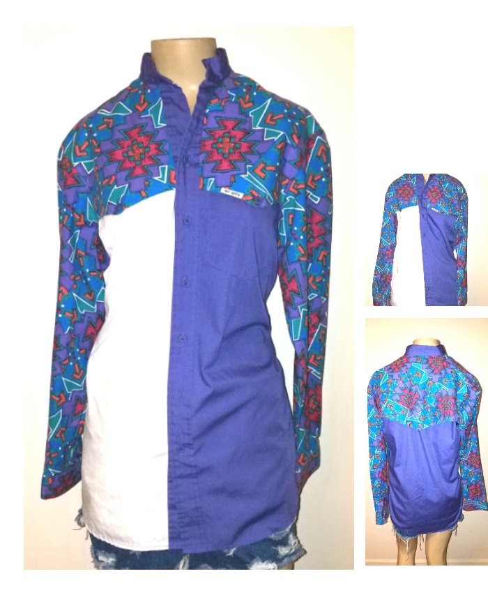 Color Block Button Top