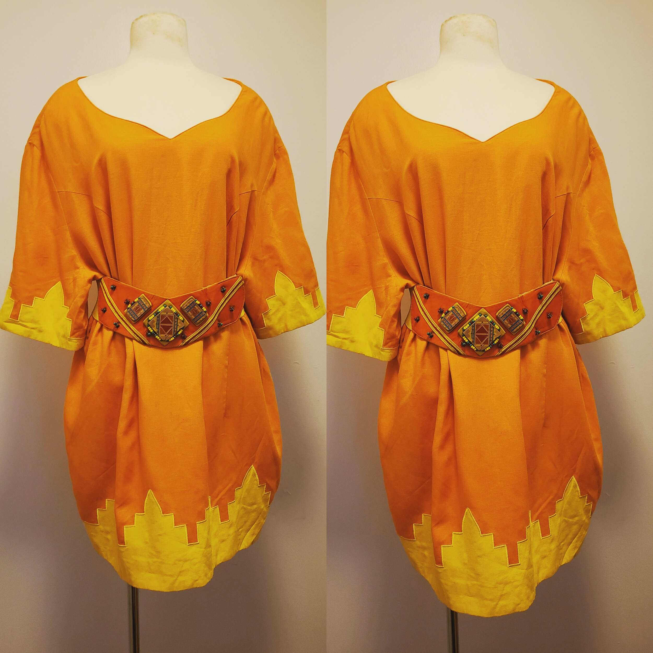 Curvy Girl Lemon &amp; Orange Dress 