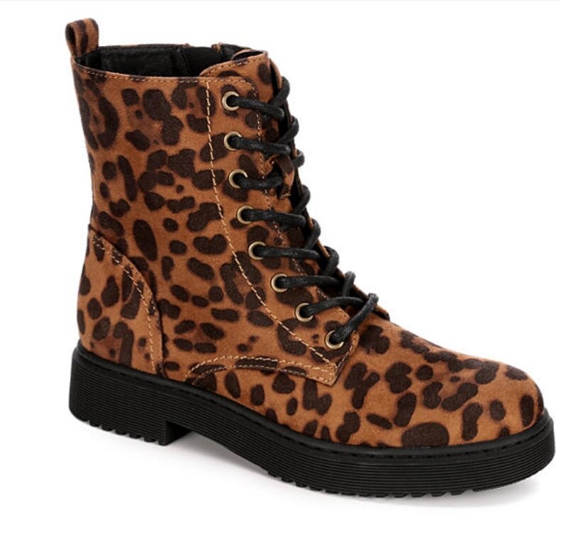 Leopard Lace up Boots