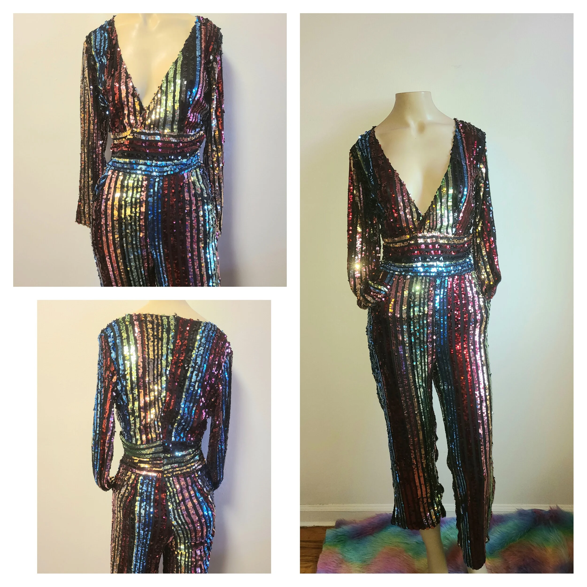 Multicolor Sequin Jumpsuit