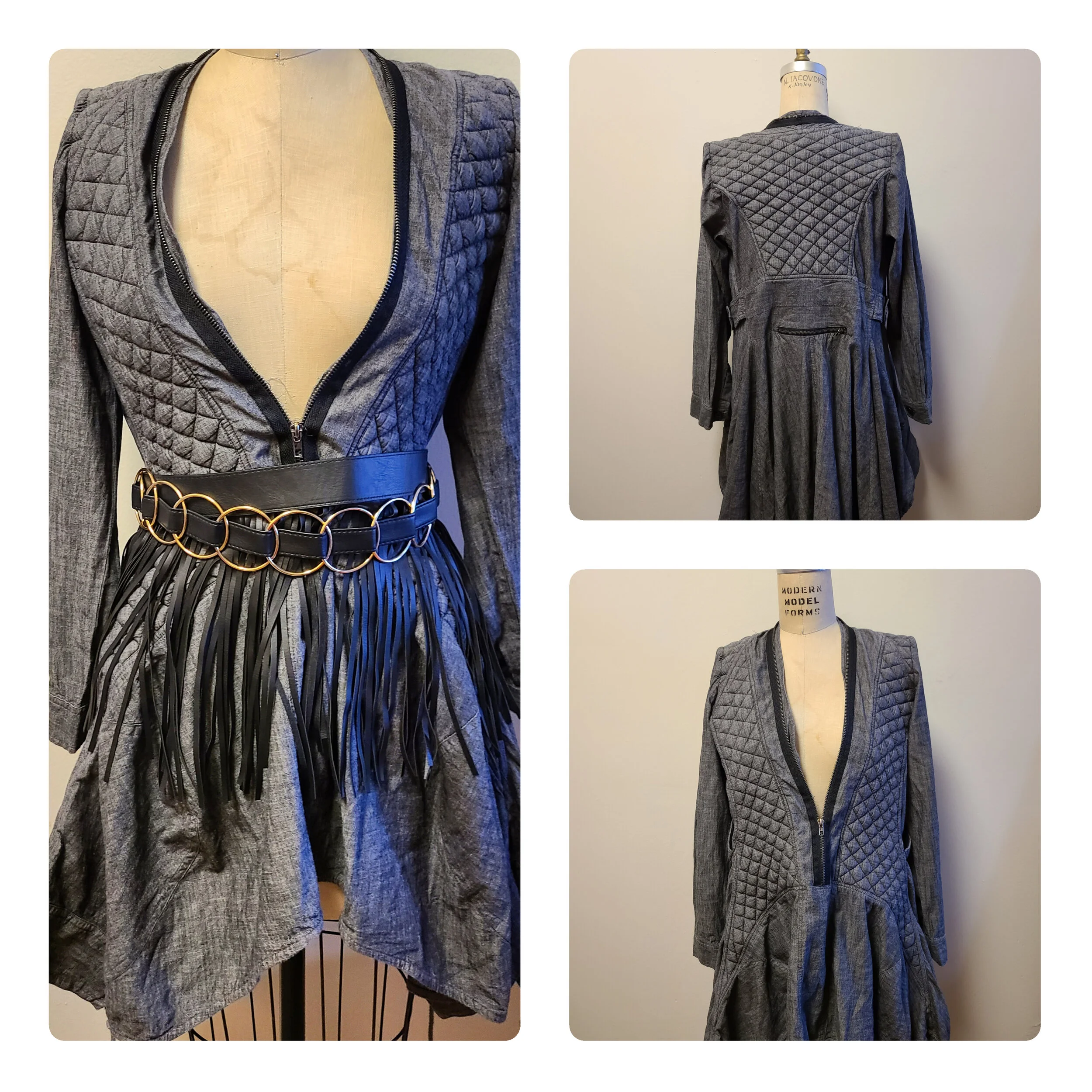 Denim Flared Dress
