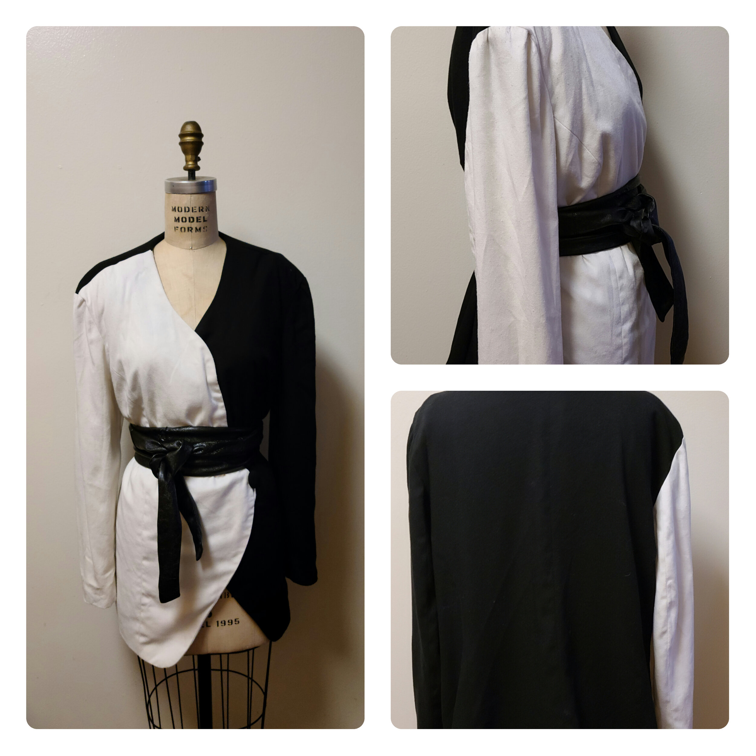 Curvy Doll Black and White Blazer