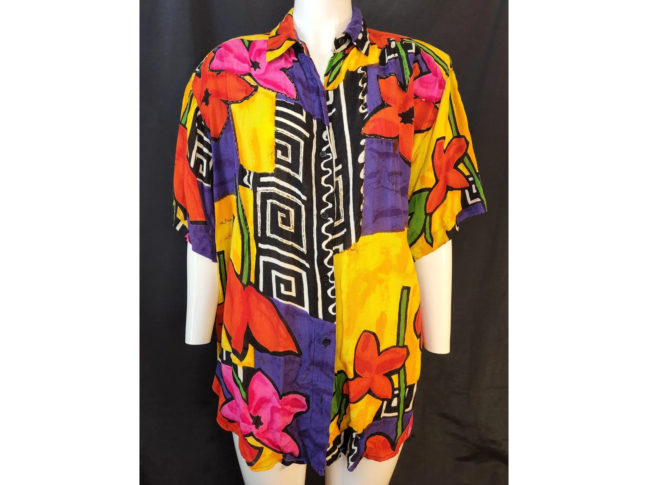 Geo Print 90s Top