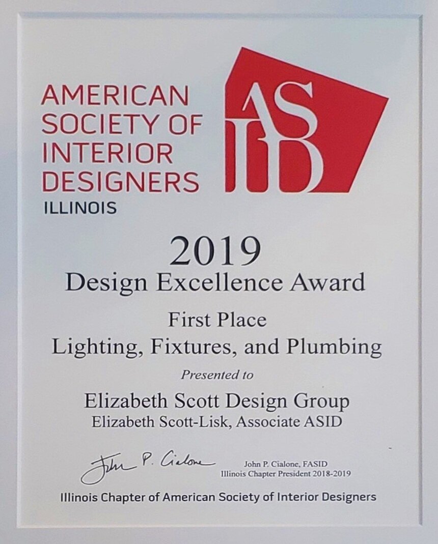 ASID Design Excellence Award: Lighting, Fixtures, &amp; Plumbing