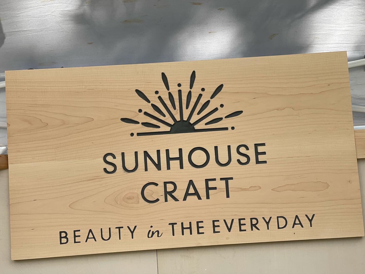 Sign I helped make for @sunhousecraft . They're at woodland this afternoon and tomorrow, check them out (also @brownspoonco )