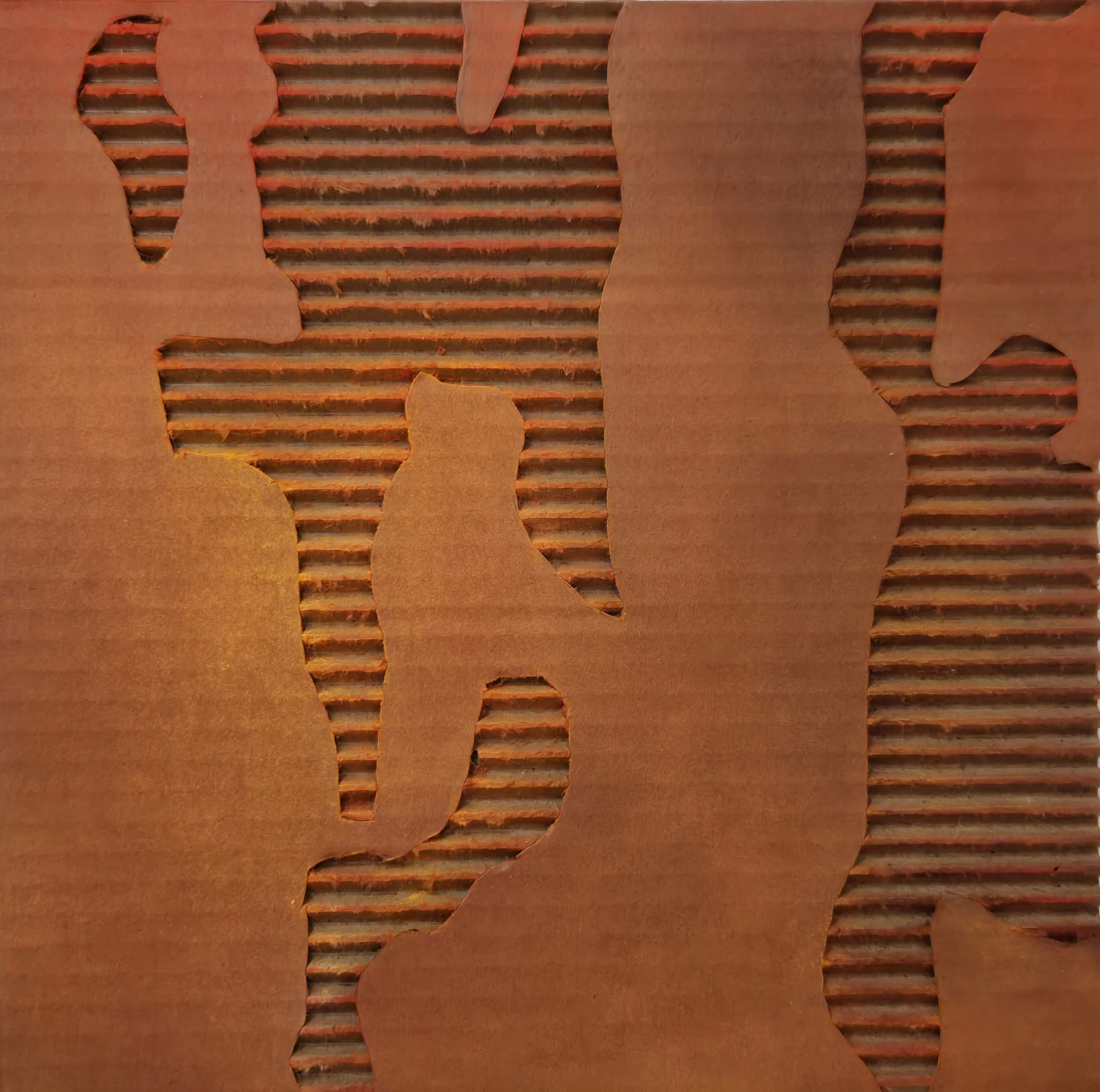 Caldor Pattern 24I, 2025, cardboard, pastel pigment, 12 x 12 inches