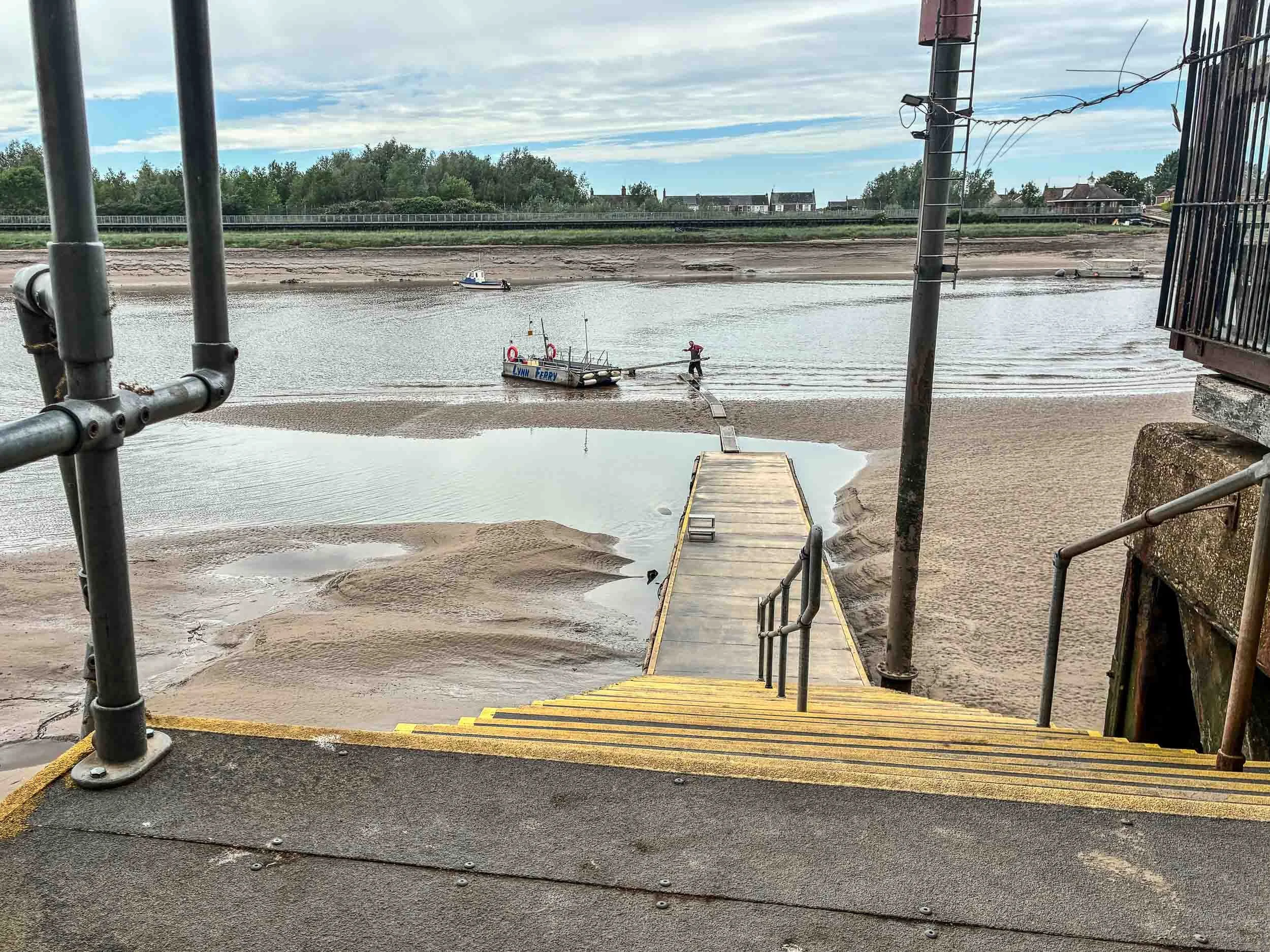 Ferry across the mighty Great Ouse, knee-deep at low tide