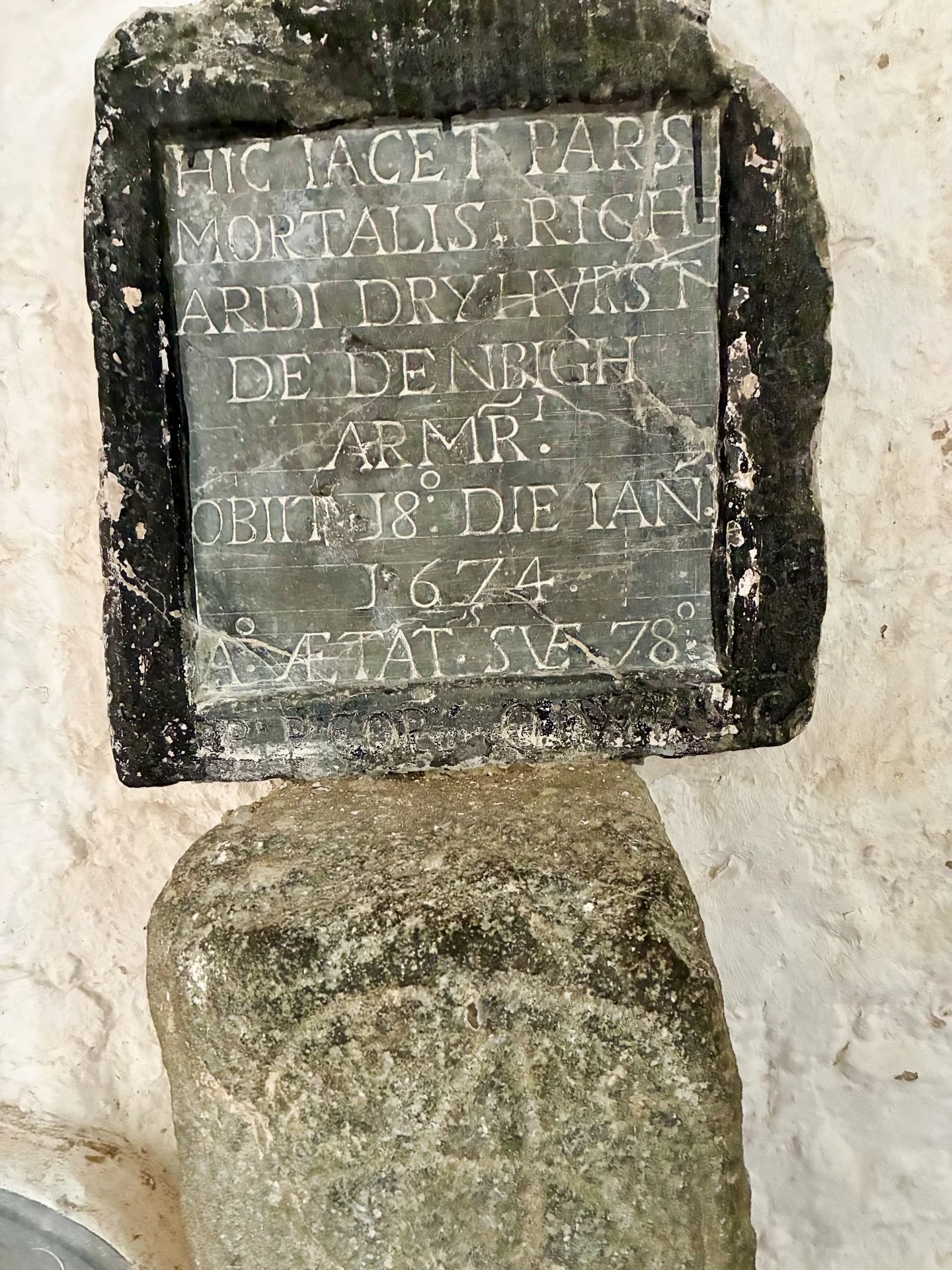 Llanbadrig church. The 'Icthus Stone' below is a 9th-11th century grave stone