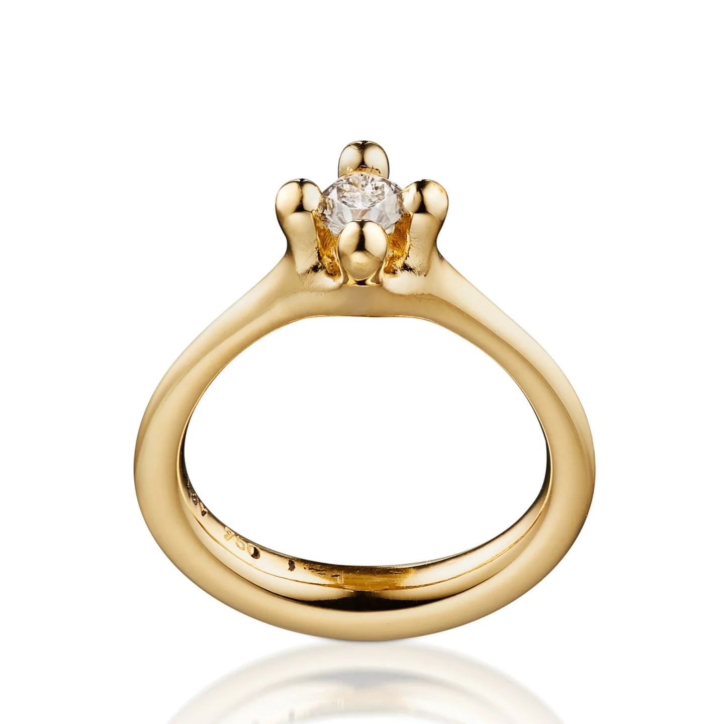 Solitairering med brun diamant. 💍