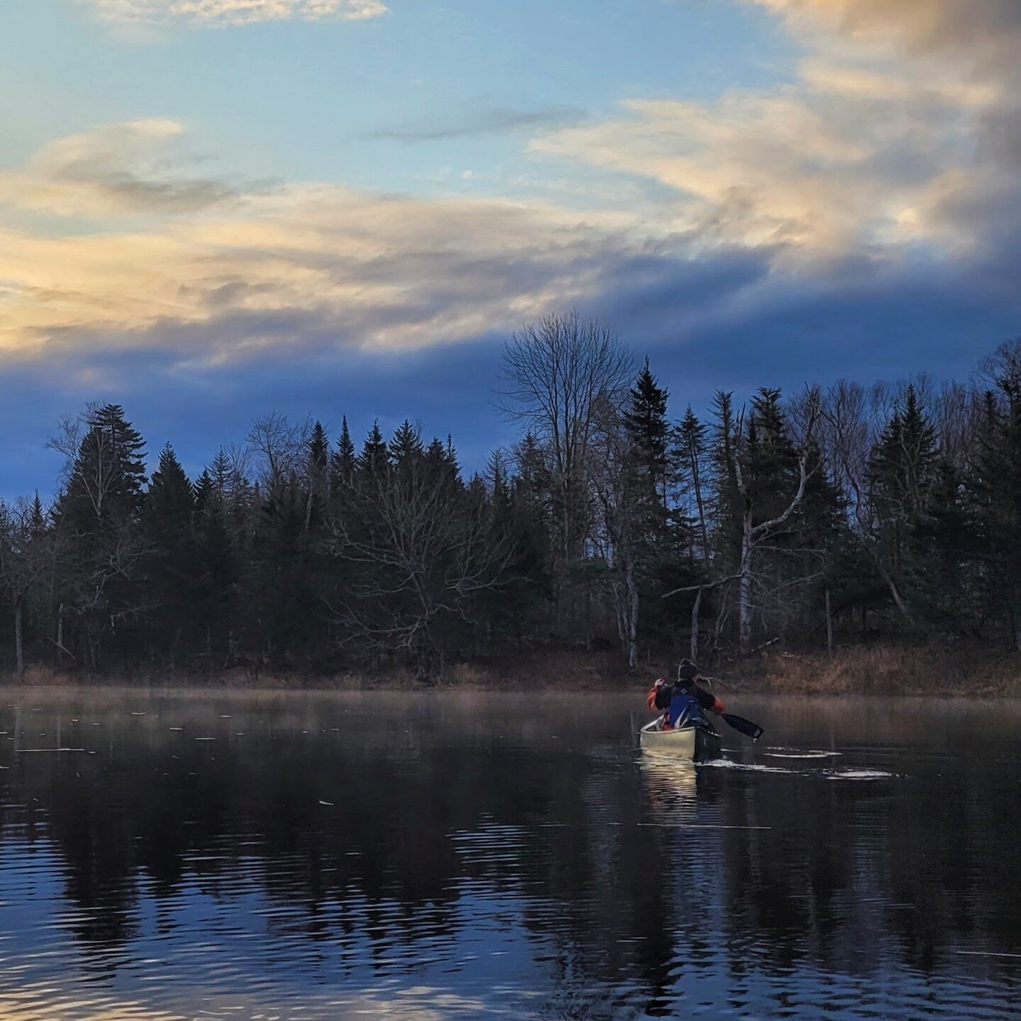 Early morning field work just hits different. This one is during a survey where we were looking for endangered Lake Utopia Rainbow Smelt.