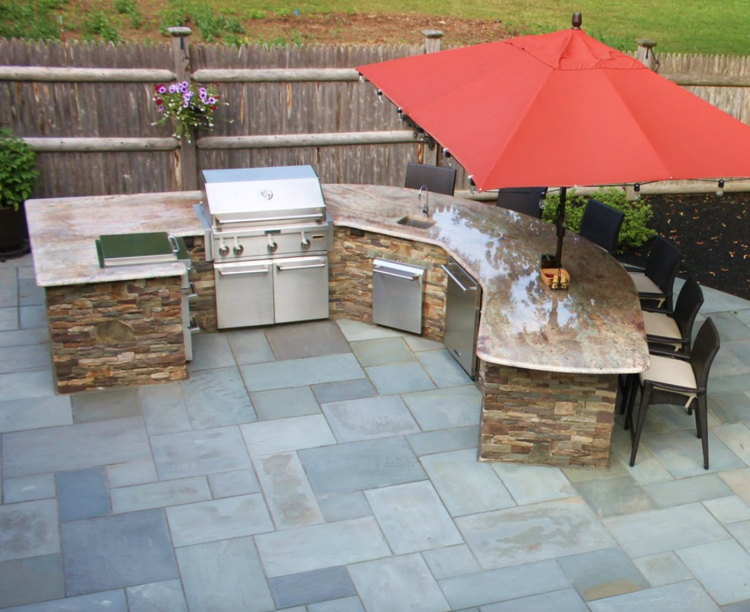 Top outdoor kitchen landscape design in Amherst, NH Northern Lights