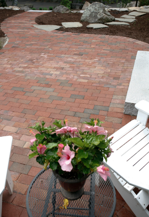 Paver patio by landscaper in Concord, NH