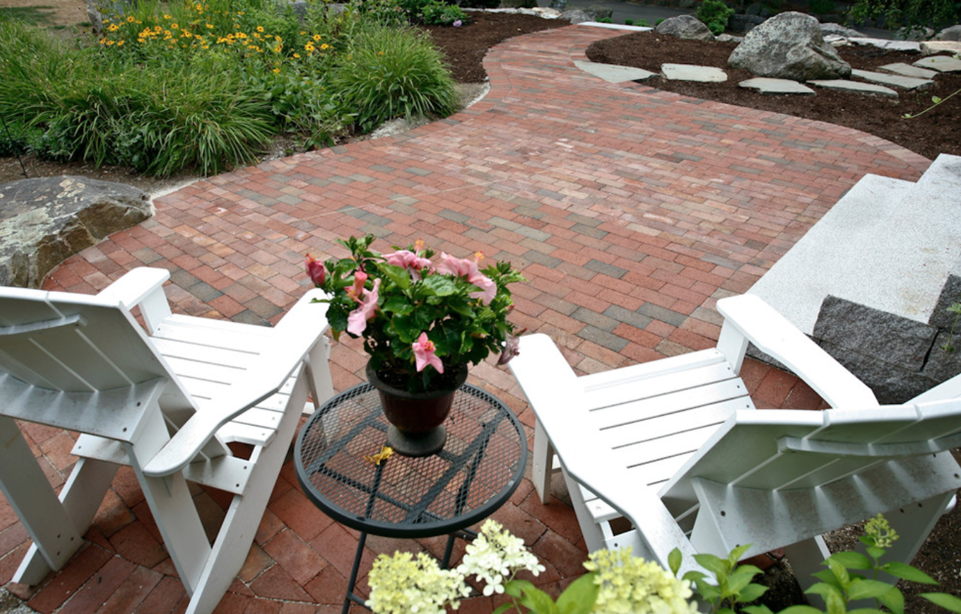 Beautiful paver patio in Milford, NH