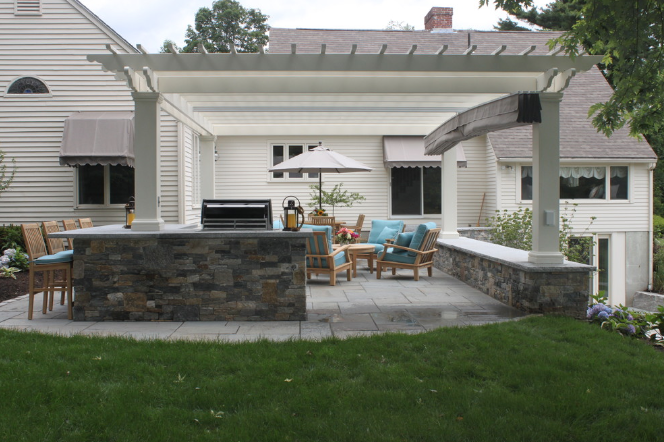 Outdoor Masonry Fireplace in Hollis, NH