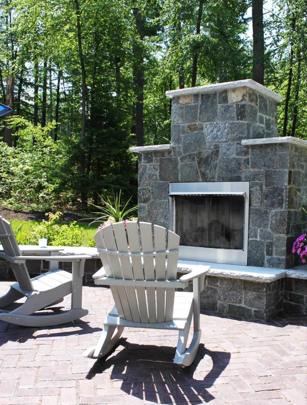 images of backyard outdoor living spaces on Masonry Milford Nh Landscaping Landscaper Hollis Nh Amherst Bedford Peterborough Nh Northern Lights