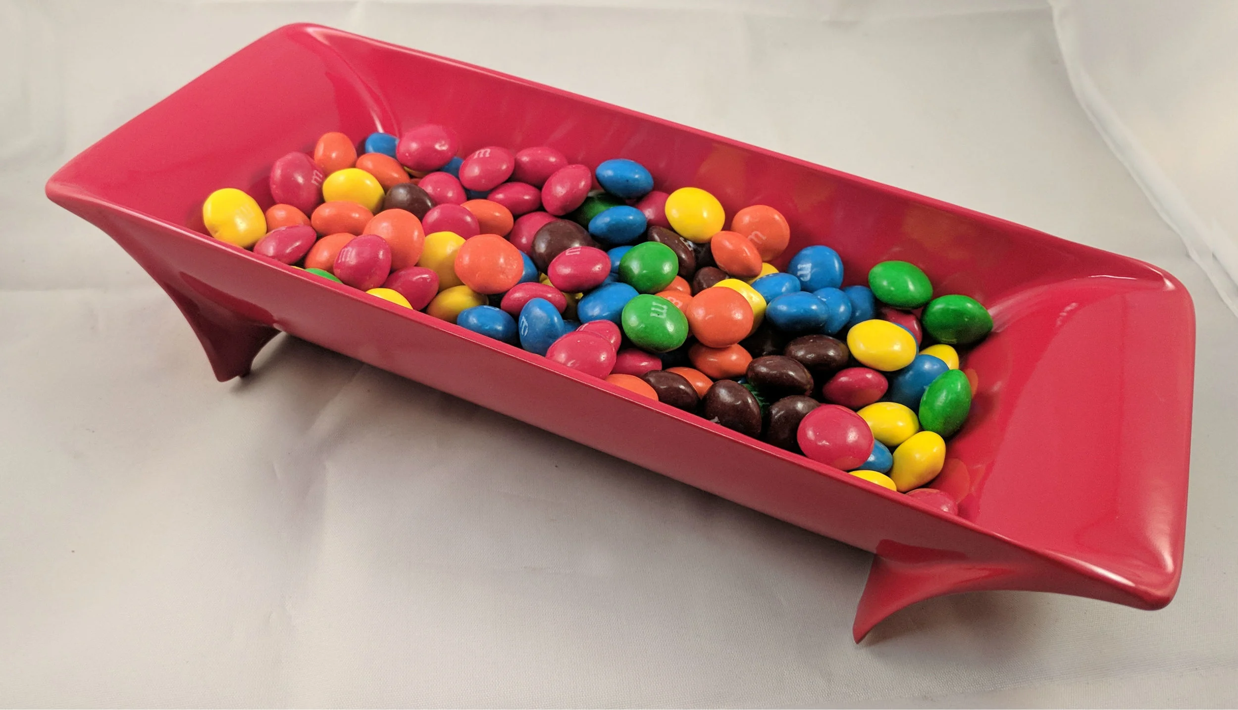 Red powder coated aluminum "short" tray