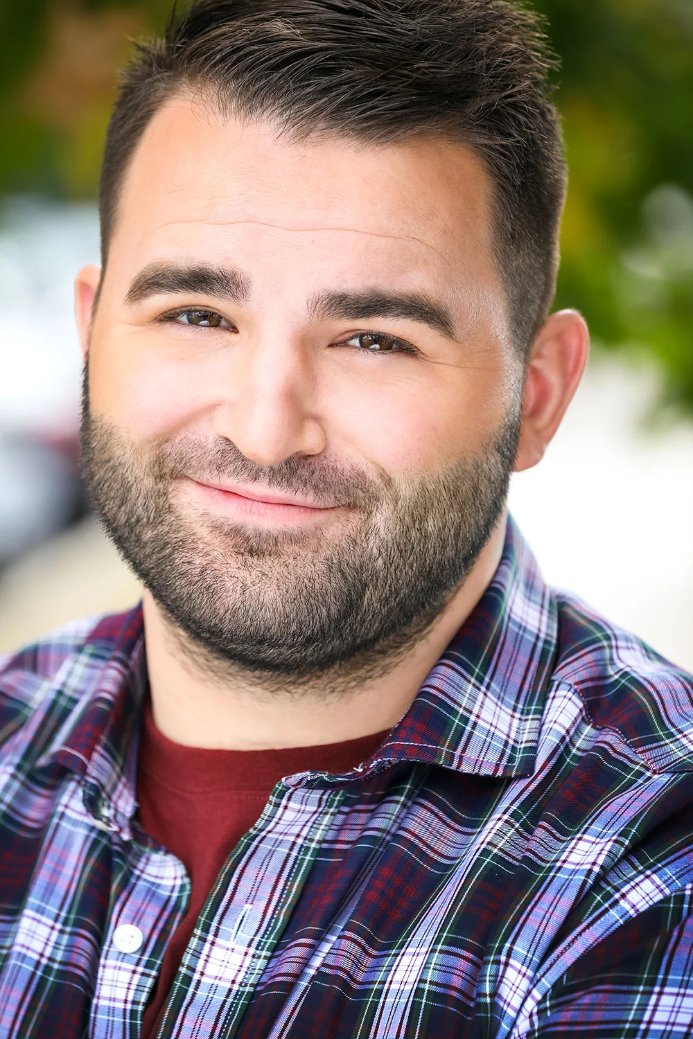 Bearded actor headshot