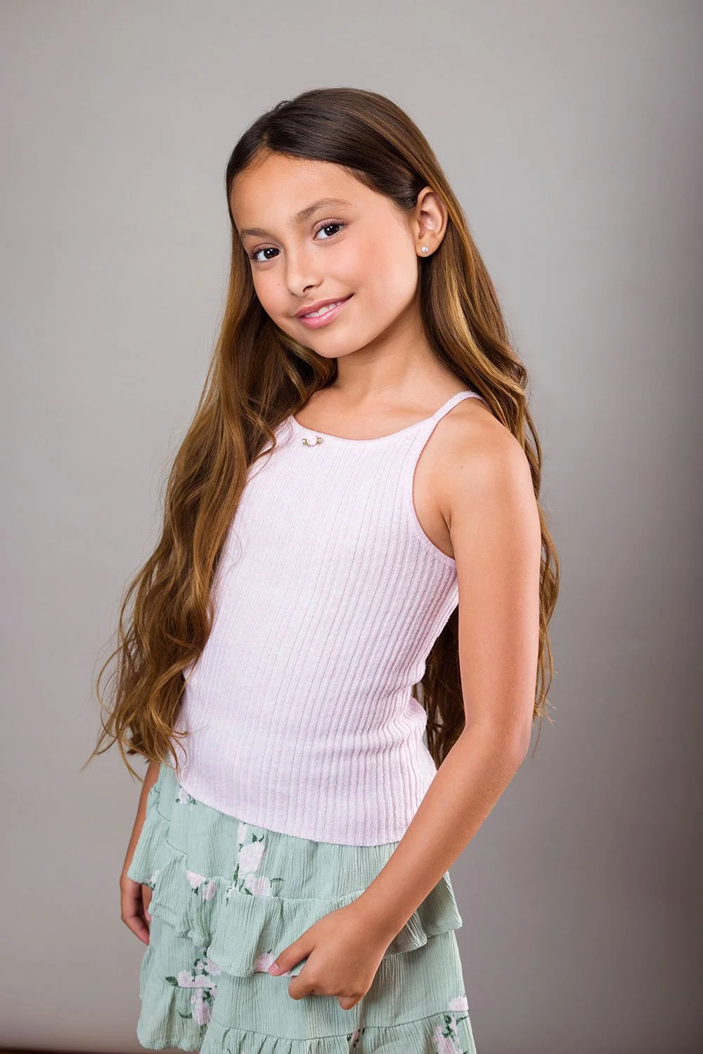 Young actress headshot taken in Los Angeles Studio