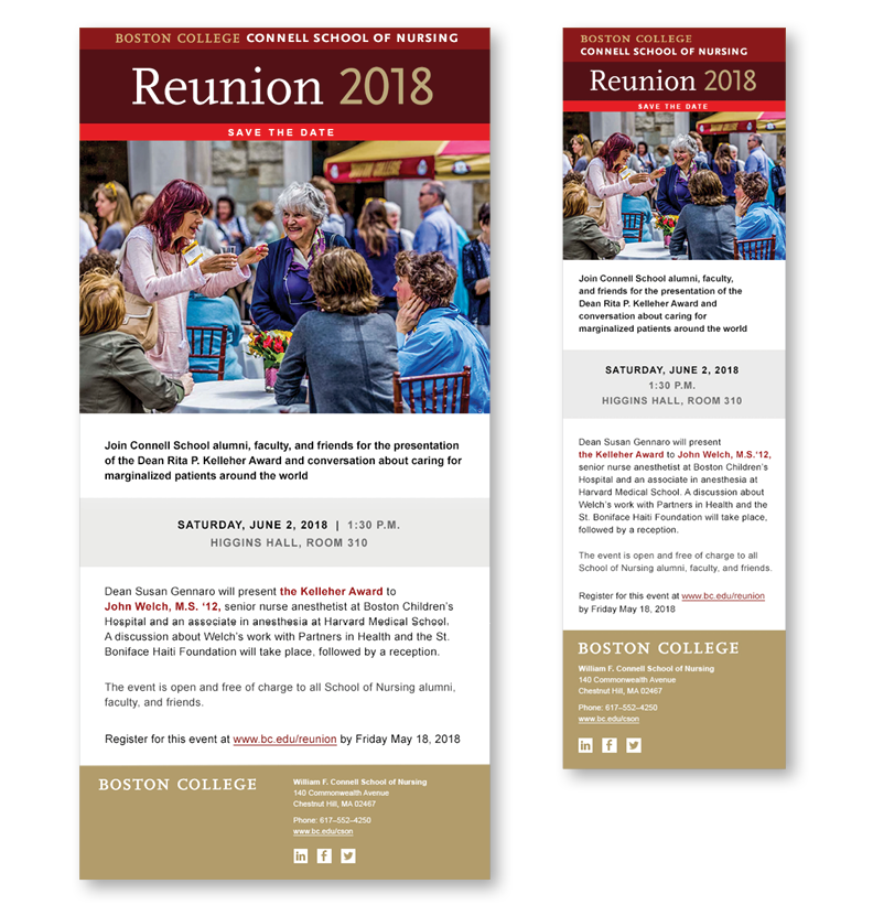 Boston College Connell School of Nursing e-Mail Marketing