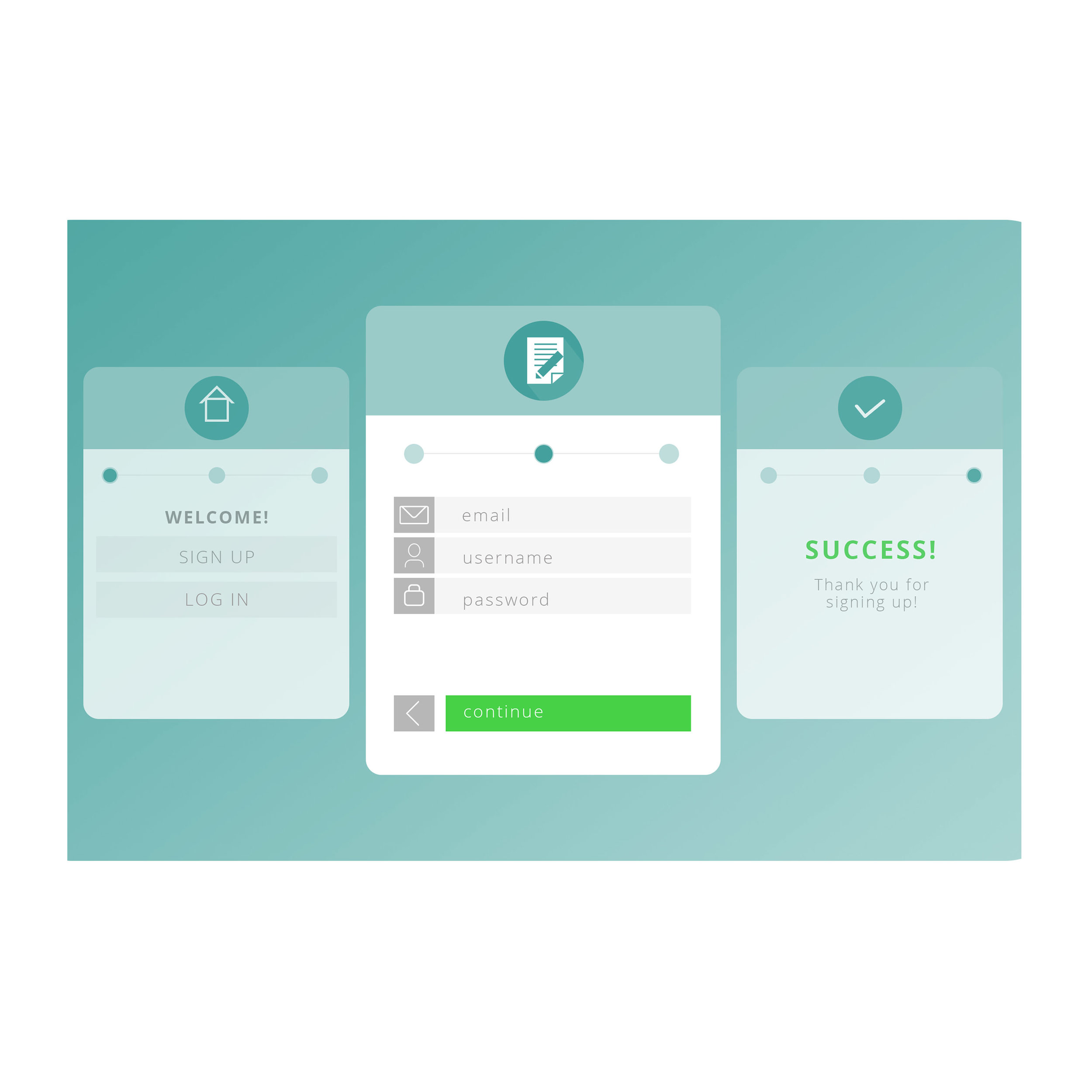 DailyUI001 Prompt: Design a sign up page, modal, form, app screen etc.