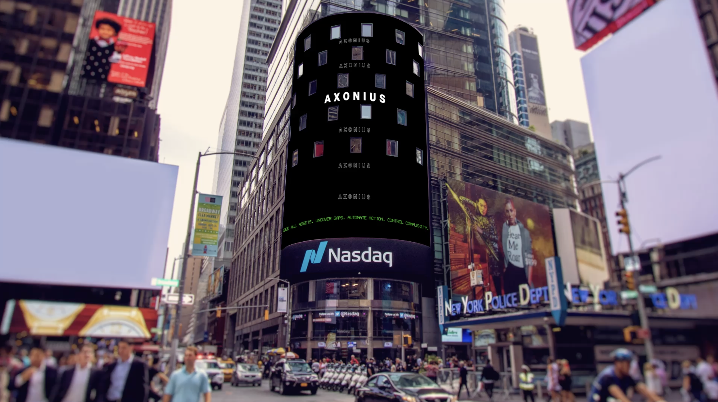 Axonius Times Squre Full Ad Creative, 2021