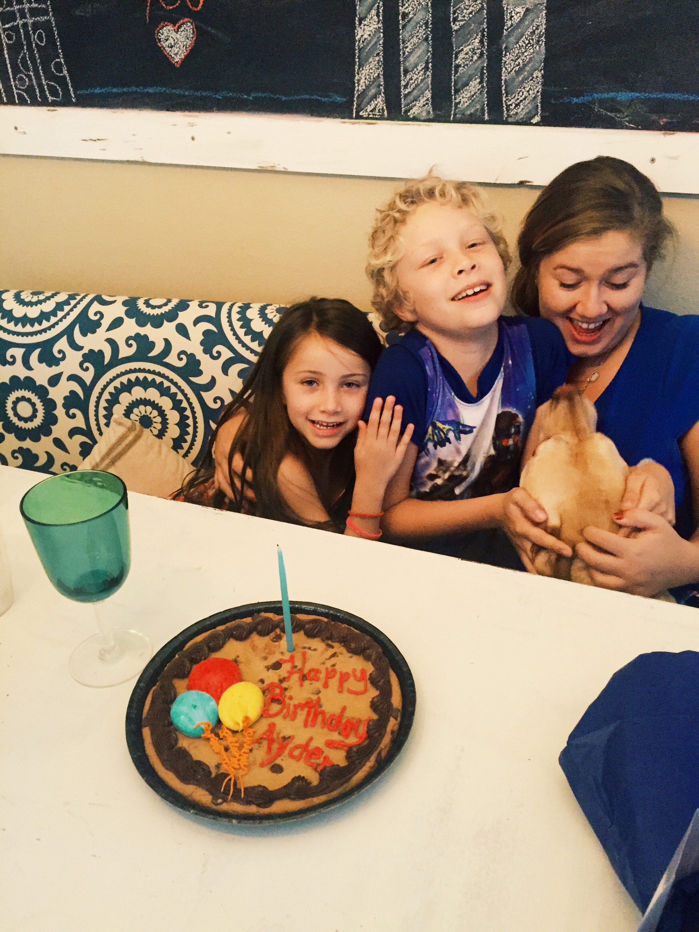Our kiddos from youngest to oldest celebrating Ayden's birthday