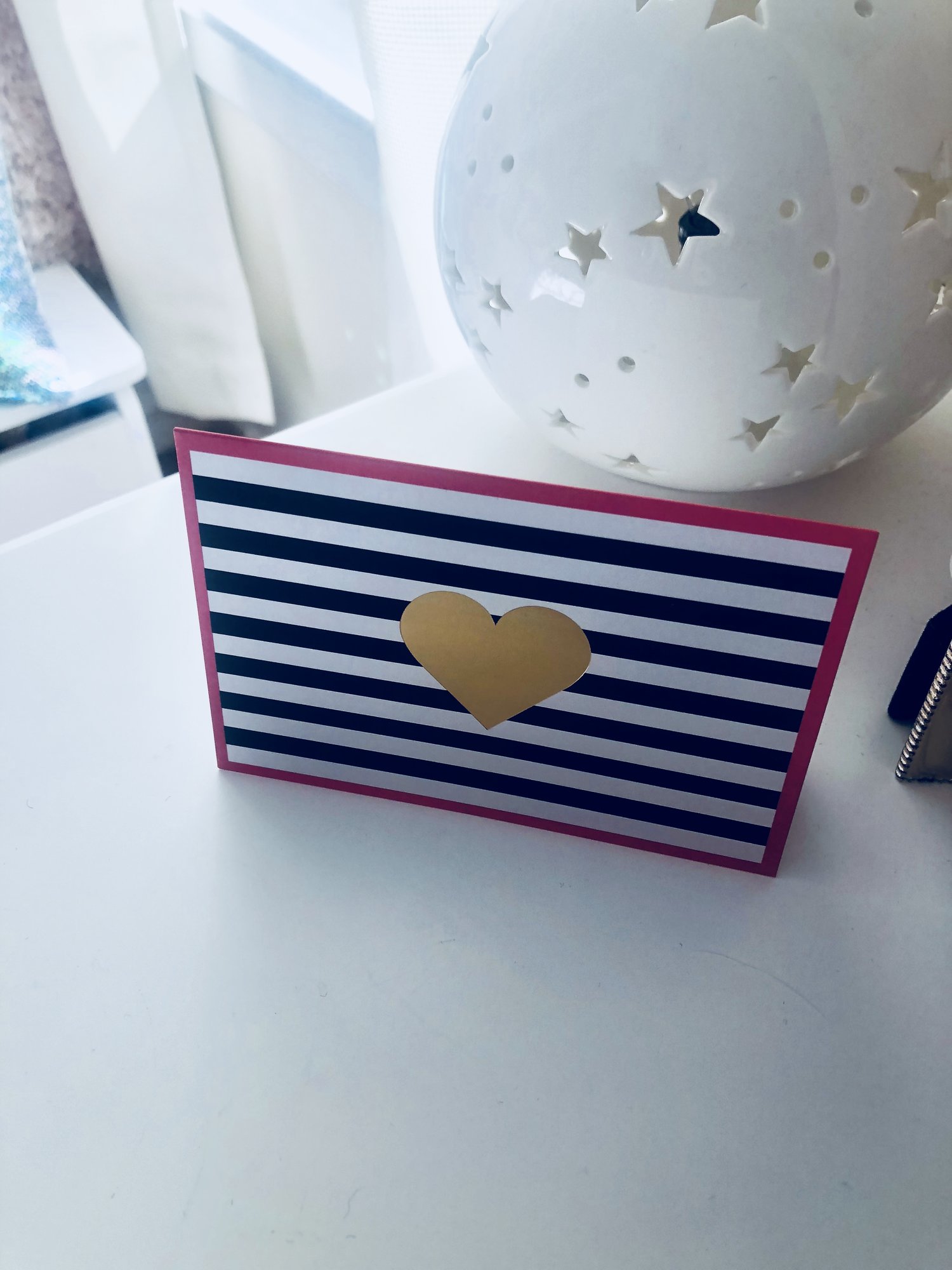 My youngest one placed her thank you note on her vanity :)