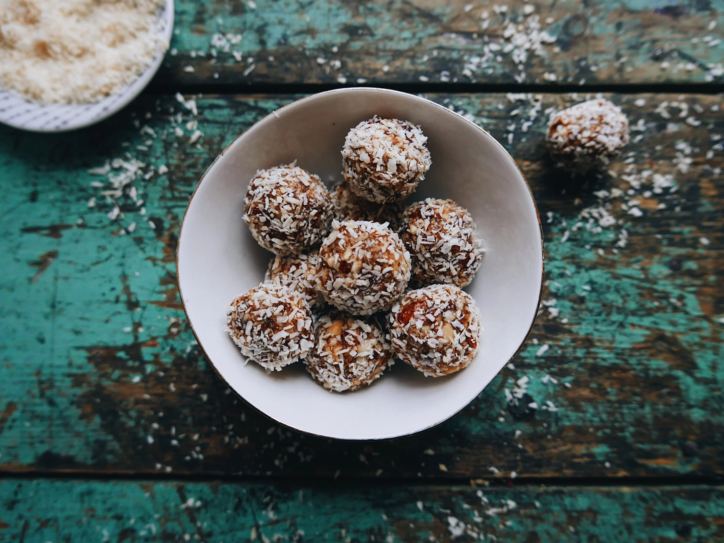 salted coconut maple truffles