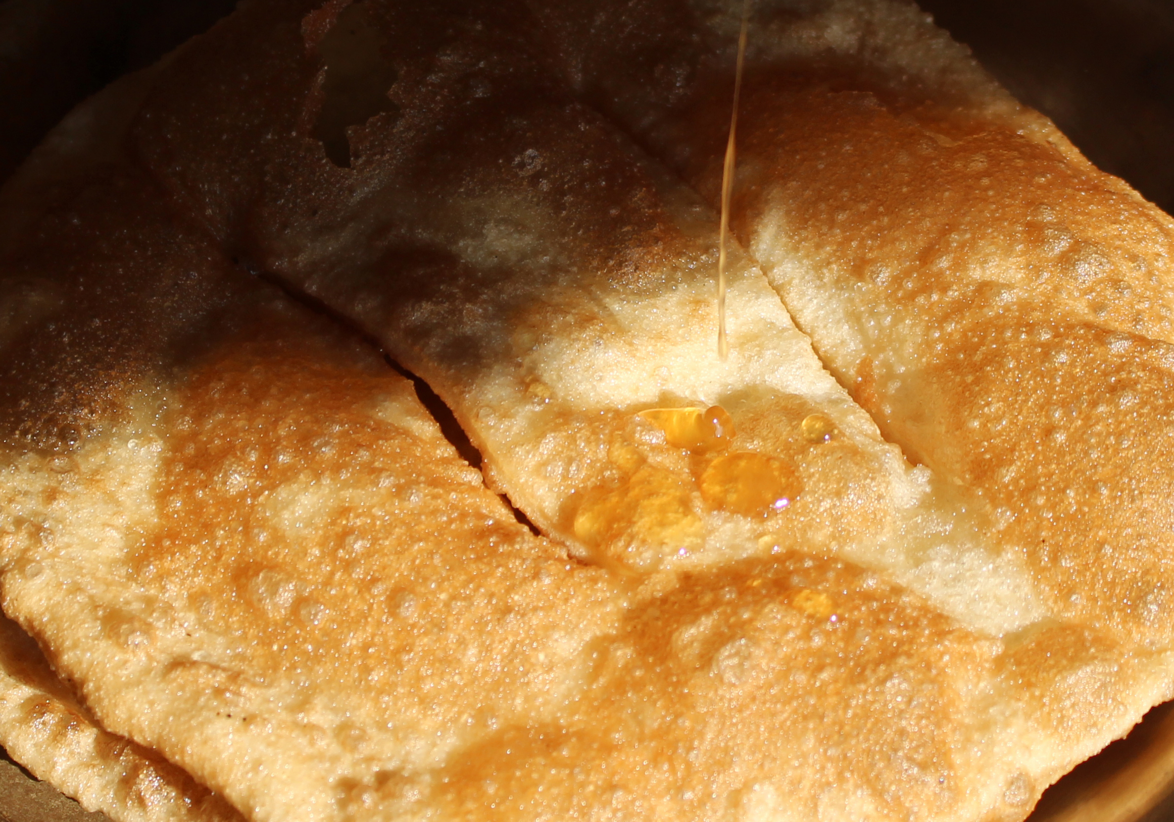 Gurung bread, honey, Himalayan salt.