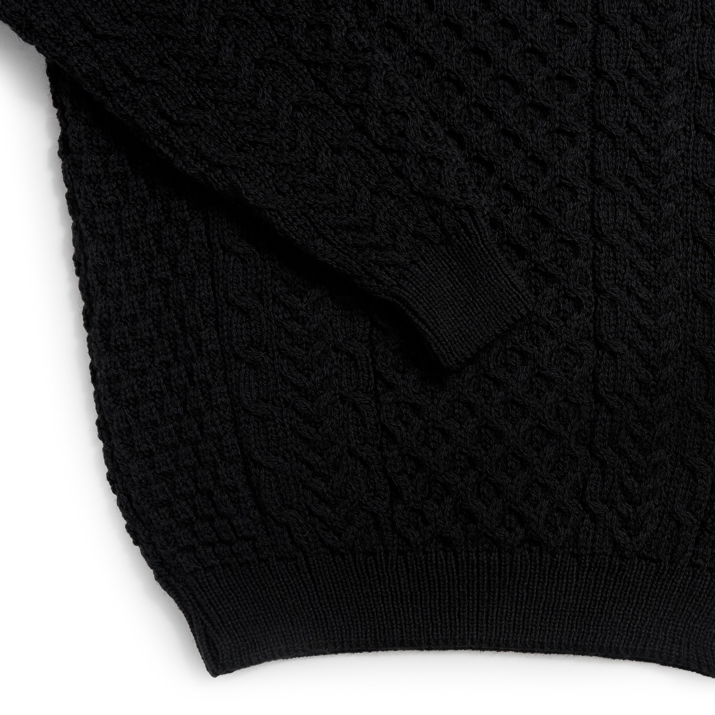 Black 2025 aran jumper
