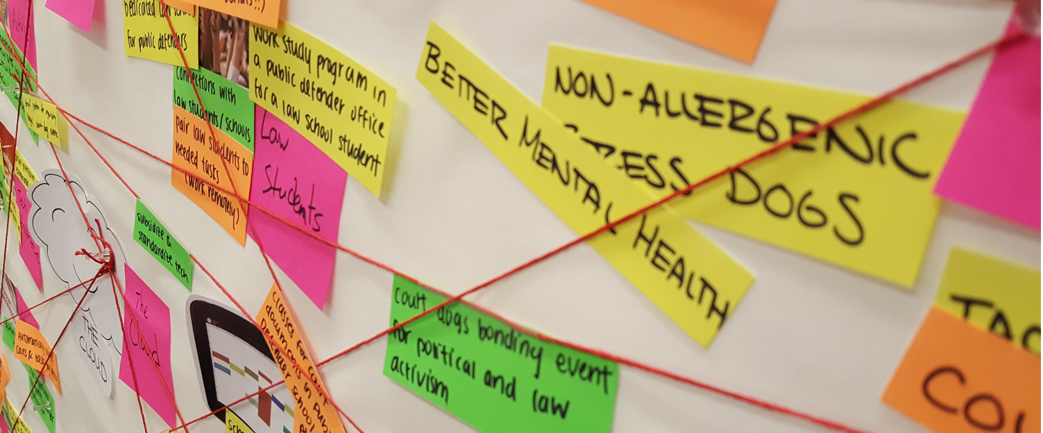 An "artsy" shot of our ideation web