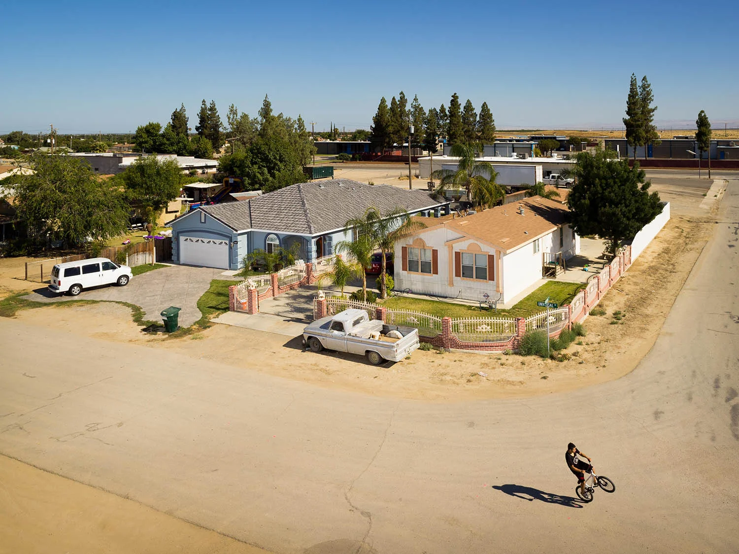 Mini Campos breaks a still summer afternoon in Lost Hills, CA. July 17, 2011