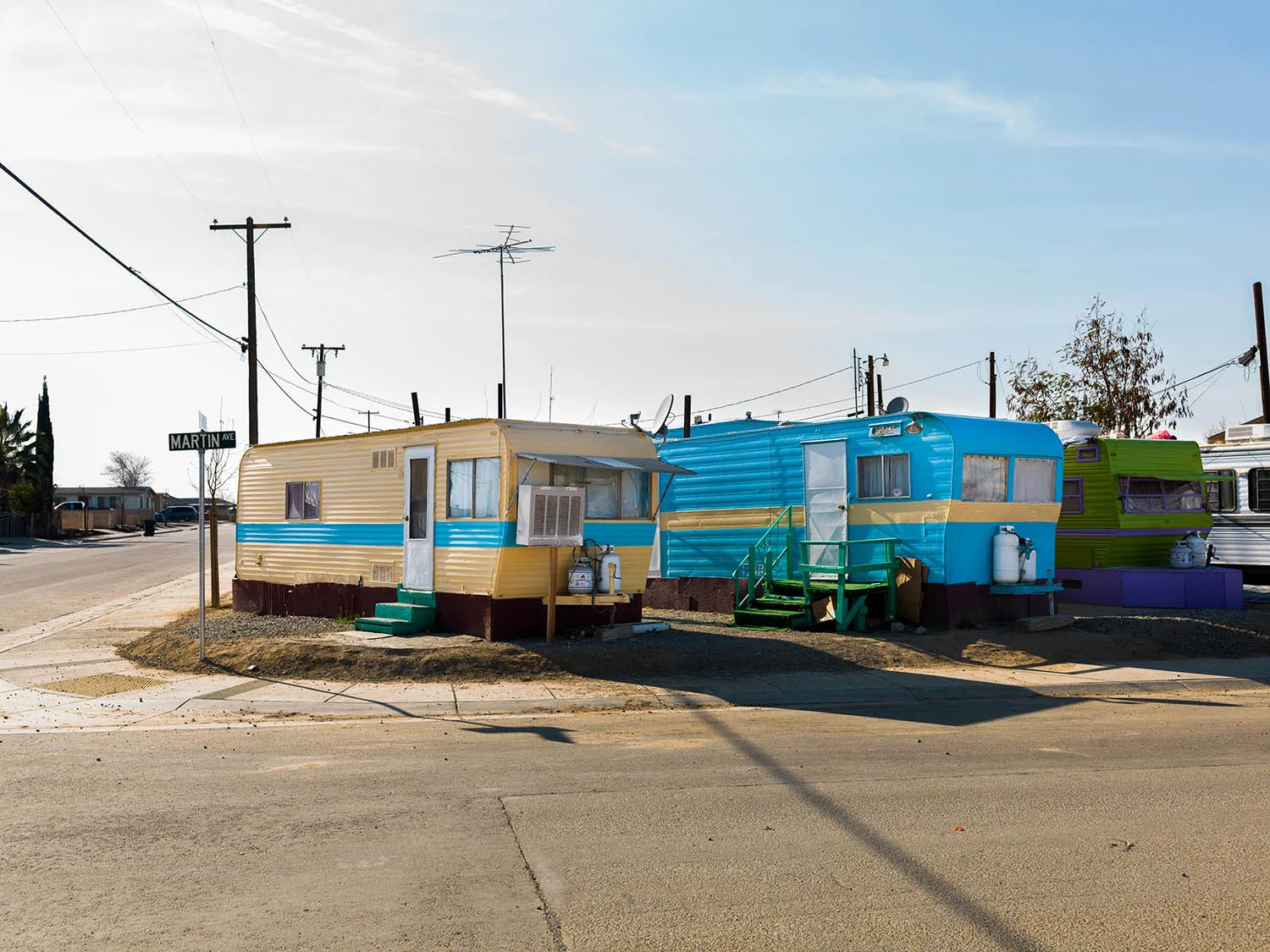 Trailers in Lost Hills, CA. February 22, 2013