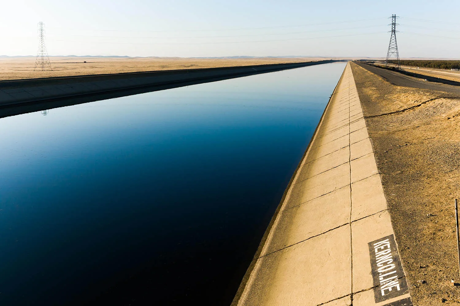 The California Aqueduct north of Lost Hills, CA. November 2, 2009
