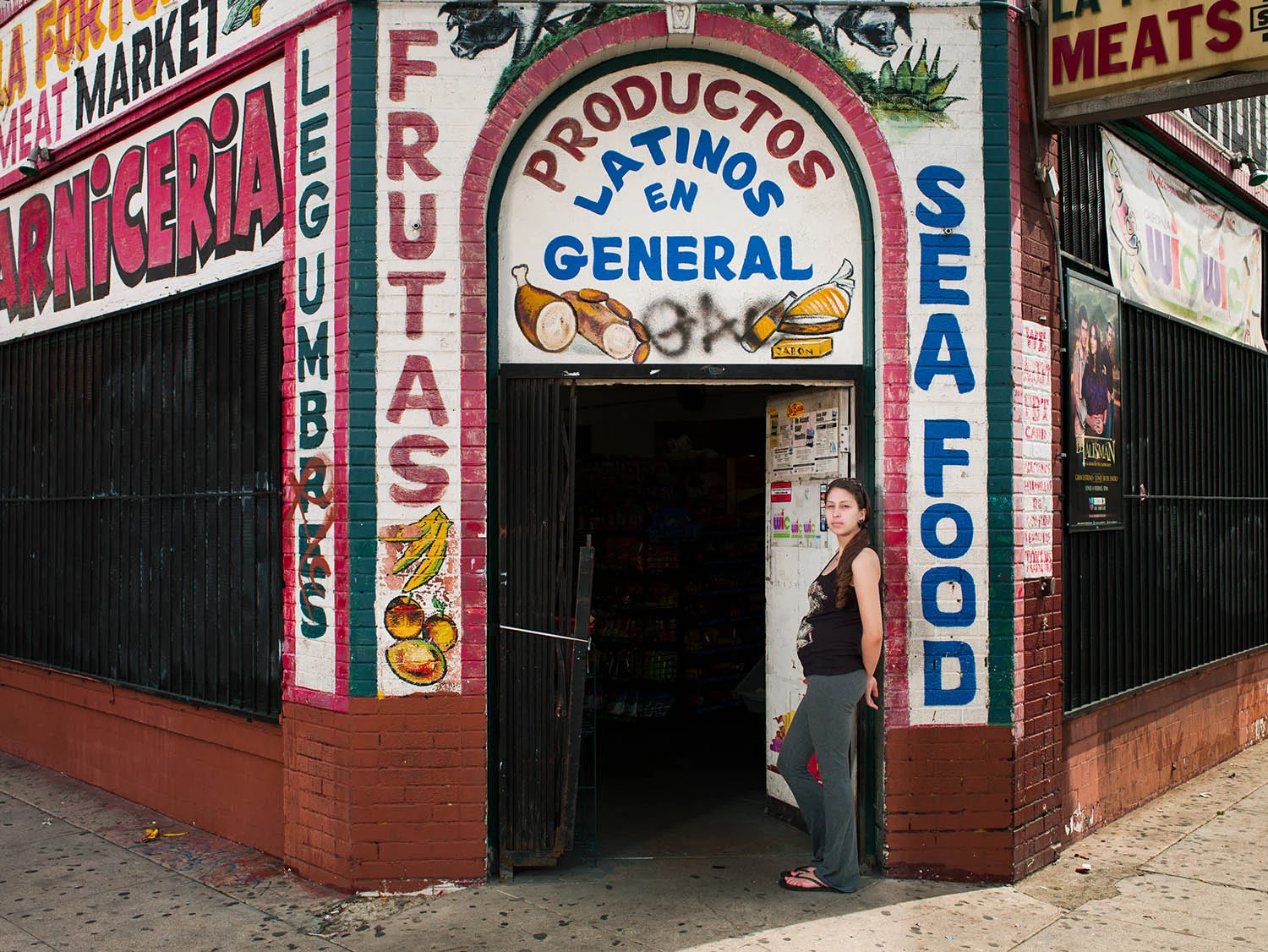 Anais Pelayo at La Fortuna meat market, her husband's family's business, at Central Ave. and 32nd St. on March 5, 2012.