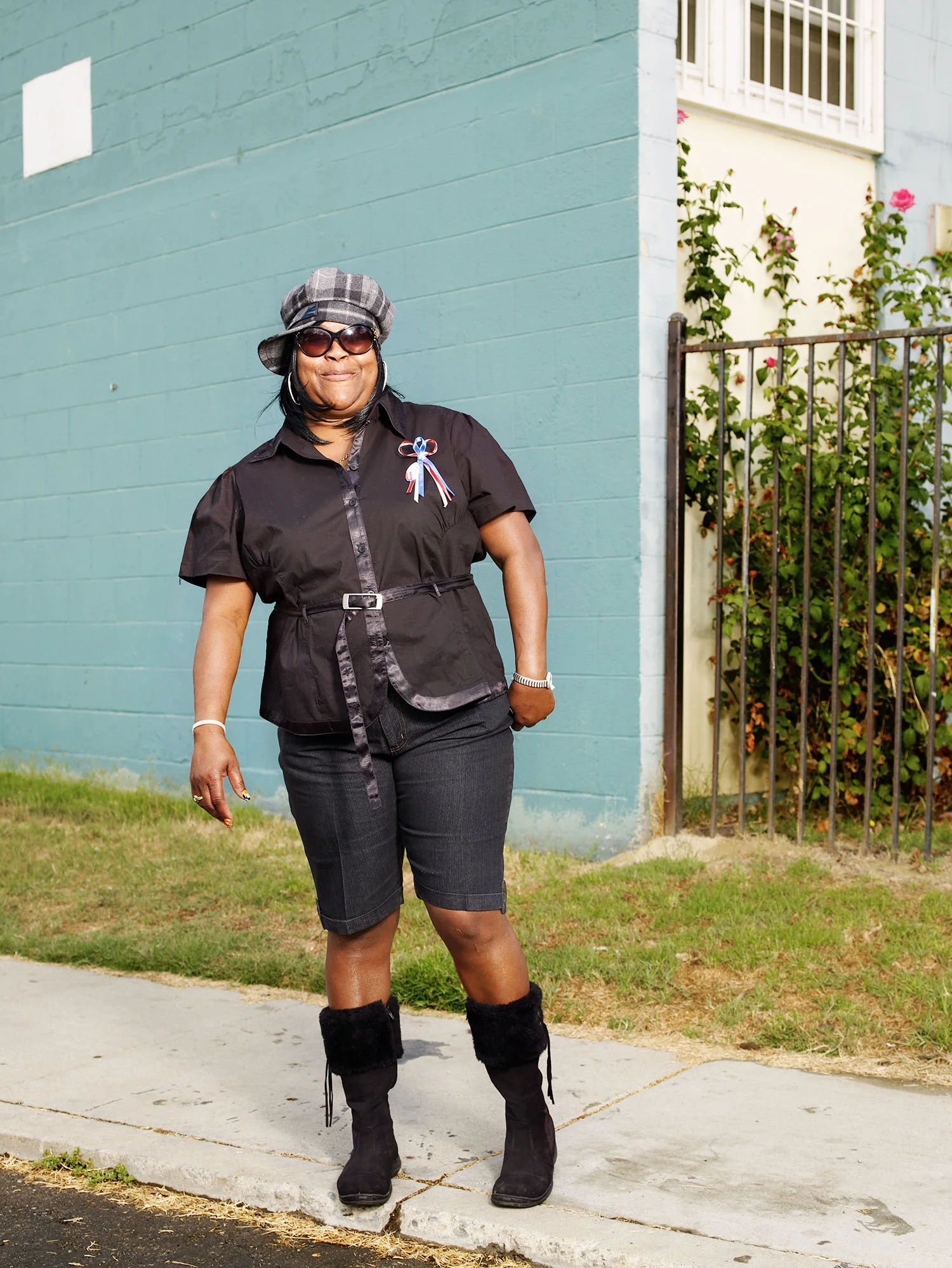 Activist Cynthia Mendenhall, also known as Sista Soulja, called residents of the Imperial Courts to the polling place setup in the housing project’s gym.