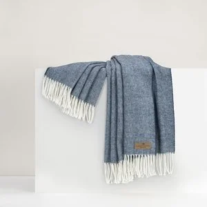 Italian Herringbone Throw Blanket - Harbor