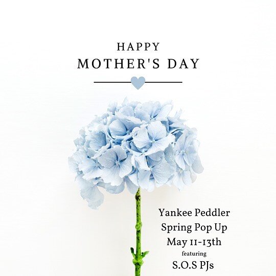 4 more days till Mother&rsquo;s Day! So excited for our collaboration with @sospjs ! Beginning tomorrow to Saturday at Yankee Peddler from 10-5! 
.
.
.
#yankeepeddlerhinsdale #mothersday #smallbuisness #womenowned #womenbuisness #sospjs #mothersgifts