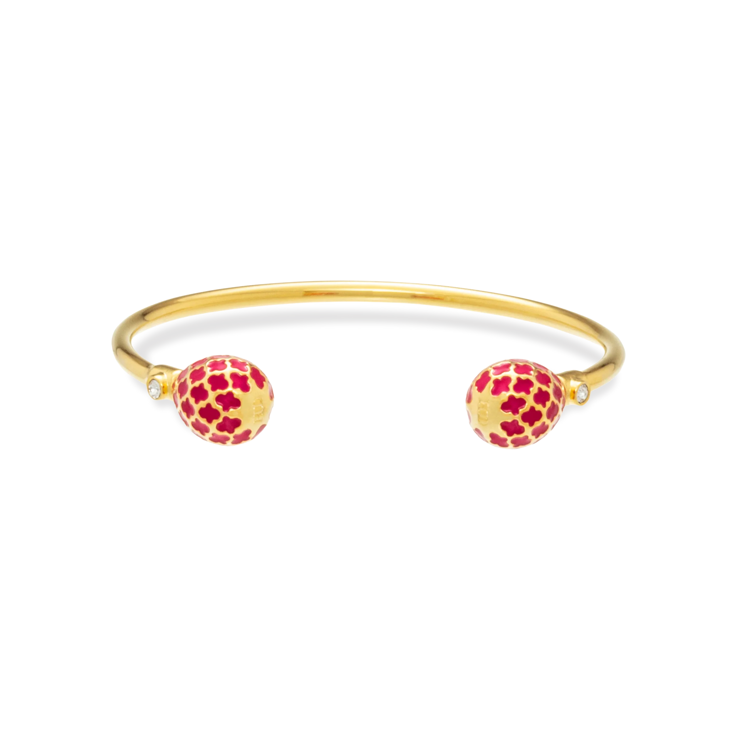 Halcyon Days Torque Bangle - Agama Pink Tourmaline & Gold