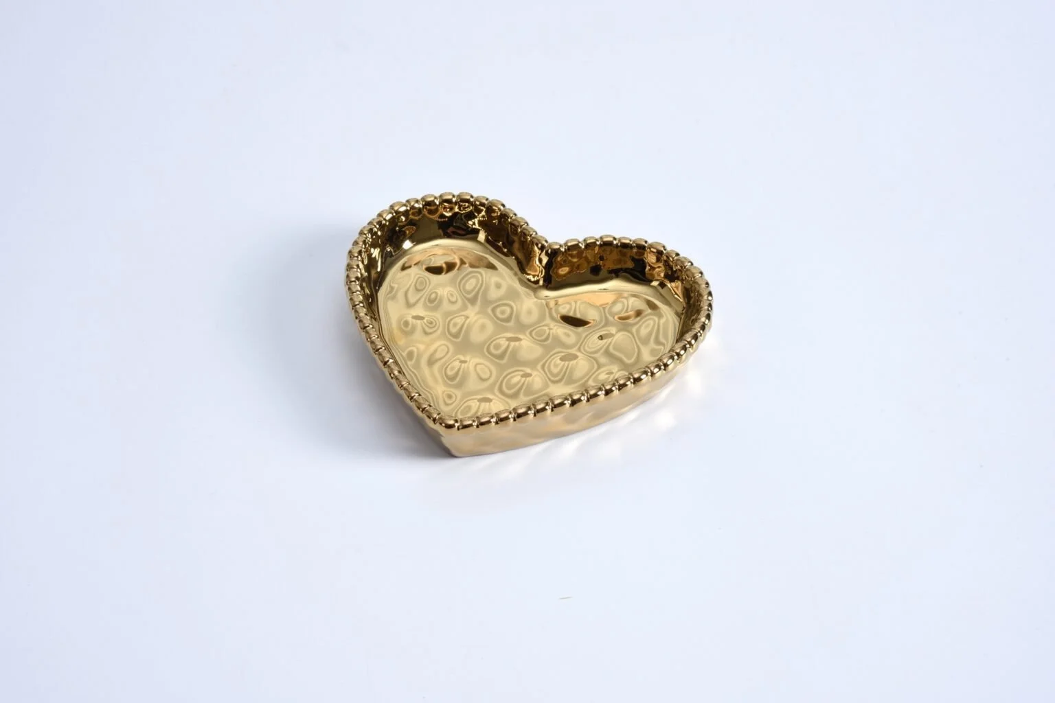 Porcelain Mini Heart Dish - Gold