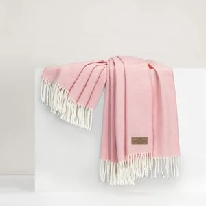 Italian Herringbone Throw Blanket - Blush