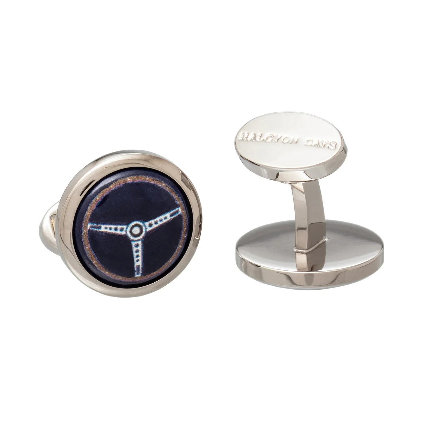 Halcyon Days Cufflinks - Steering Wheel