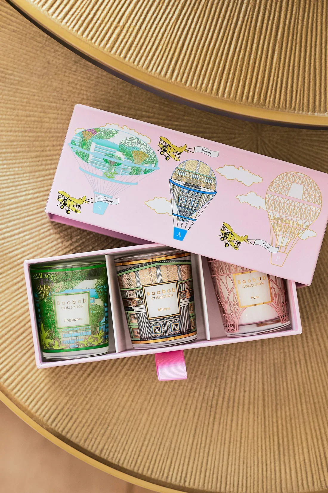 Baobab Luxury Scented Candle Travel Trio - Singapore/Athens/Paris