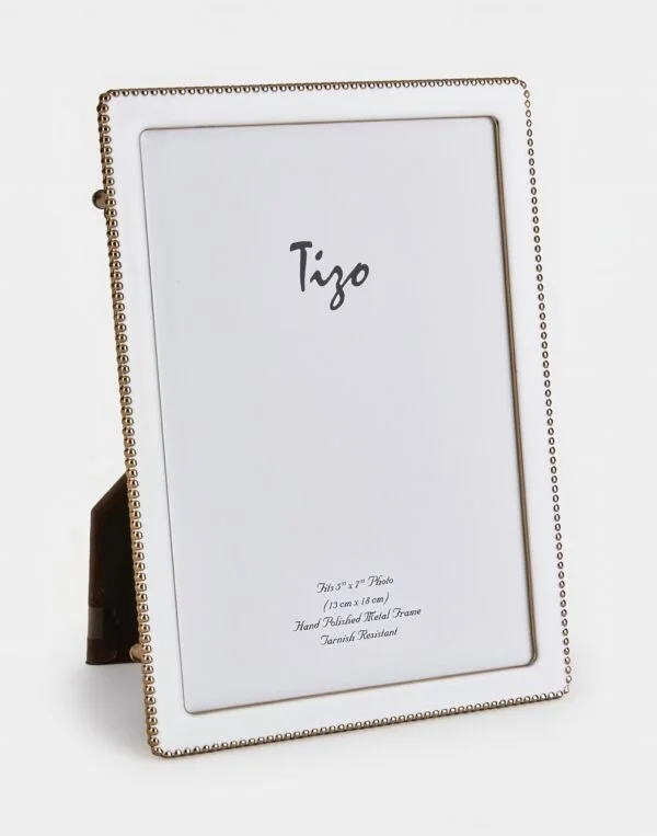 Tizo Design Enamel Gold-Tone 5x7 Frame
