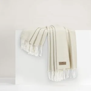 Italian Herringbone Throw Blanket - Birch