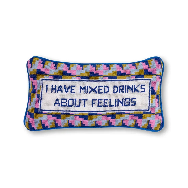 Needlepoint Pillow - Mixed Drinks