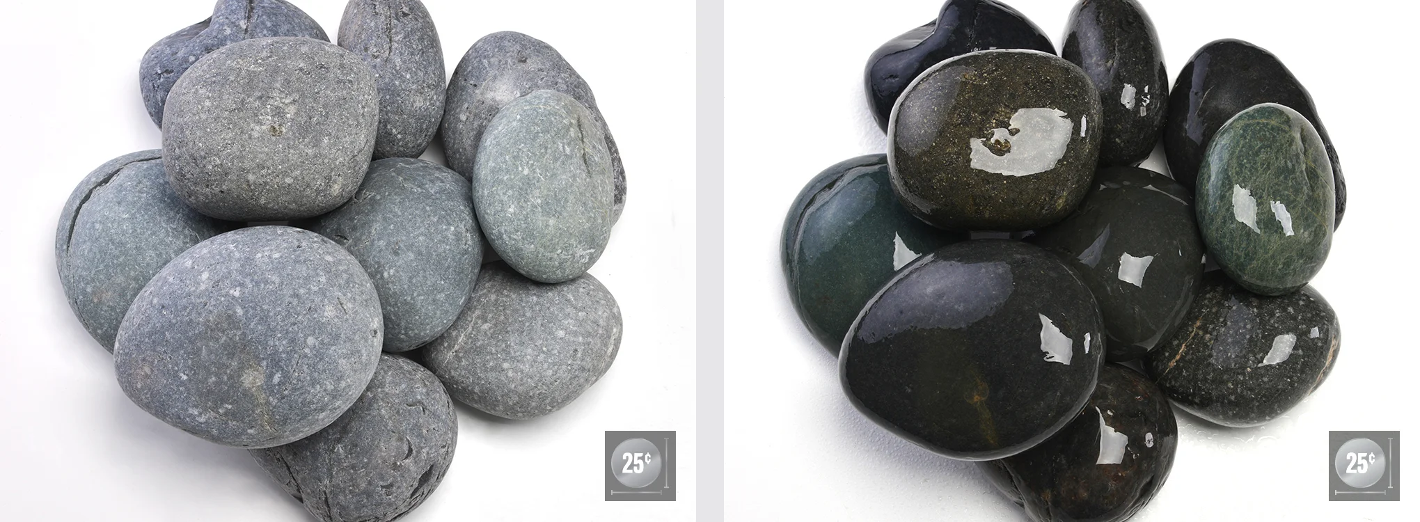 3" - 5" (Left: Dry, Right: Wet)