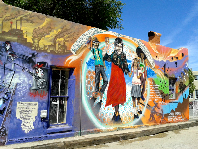 (Across from) 402 W. Court Court Youth Center Installation Acrylic/Spray Paint Multiple Artists 2015-Present